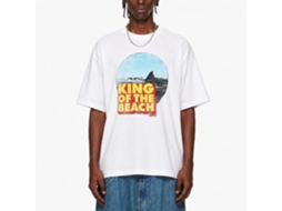Rockinstone Jaws Movie King Of The Beach White Adult T-shirt Size:m