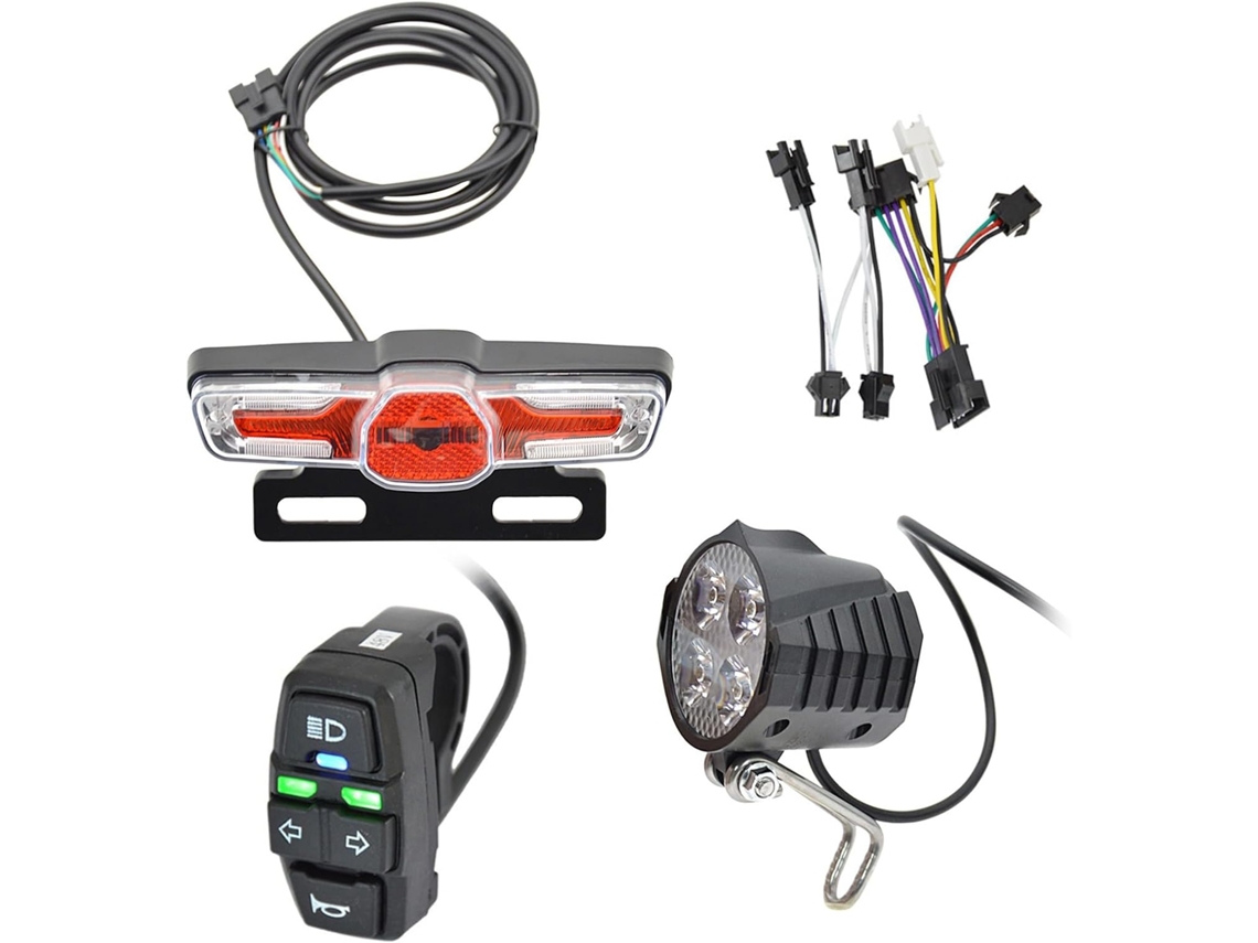 Conjunto Completo De Iluminação Para Bicicleta Elétrica Com Farol