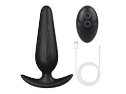 Vibrador De Plugue Anal Com Controle Remoto Vestvel Com 12 Modos Para Adultos (preto)