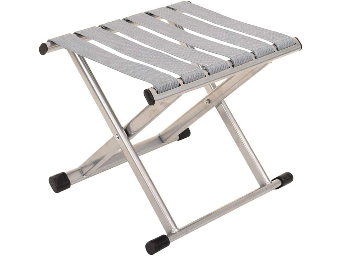 Banqueta Dobrável Portátil, Cor Prata, para Pesca AQUAFORGE