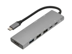 Hub Usb C 9 Em 1 Usb3.1 Type C Docking Station Laptop Adaptador De Carregamento Rápido Cinza Gusshious