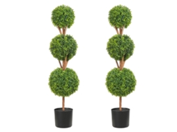 VEVOR 4' Planta Falsa de Árvore Topiária Artificial com Folhas Substituíveis e Decoração para Casa