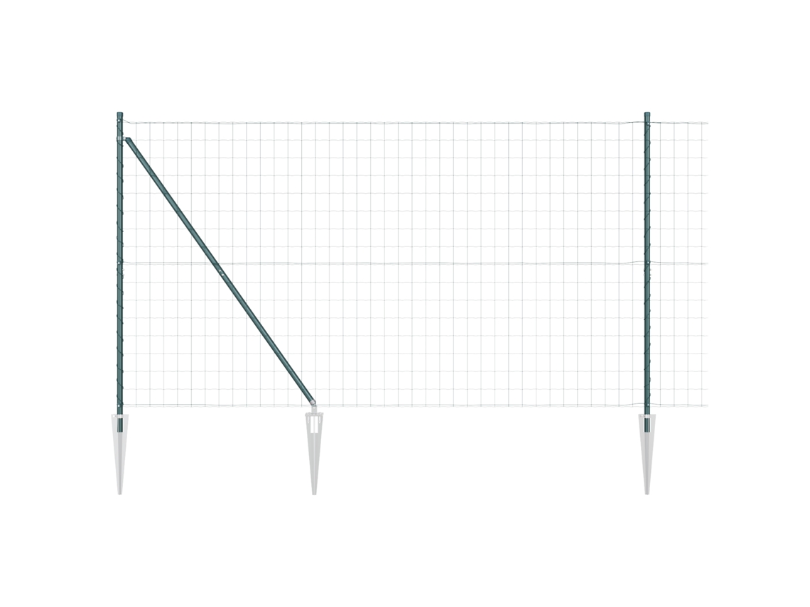 Conjunto 1 Cerca Externa Vidaxl Verde Aço (10 X 1,6 M)
