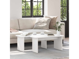 Vidaxl Mesa De Centro 2 Pcs Branco Madeira De Pinho Maciça
