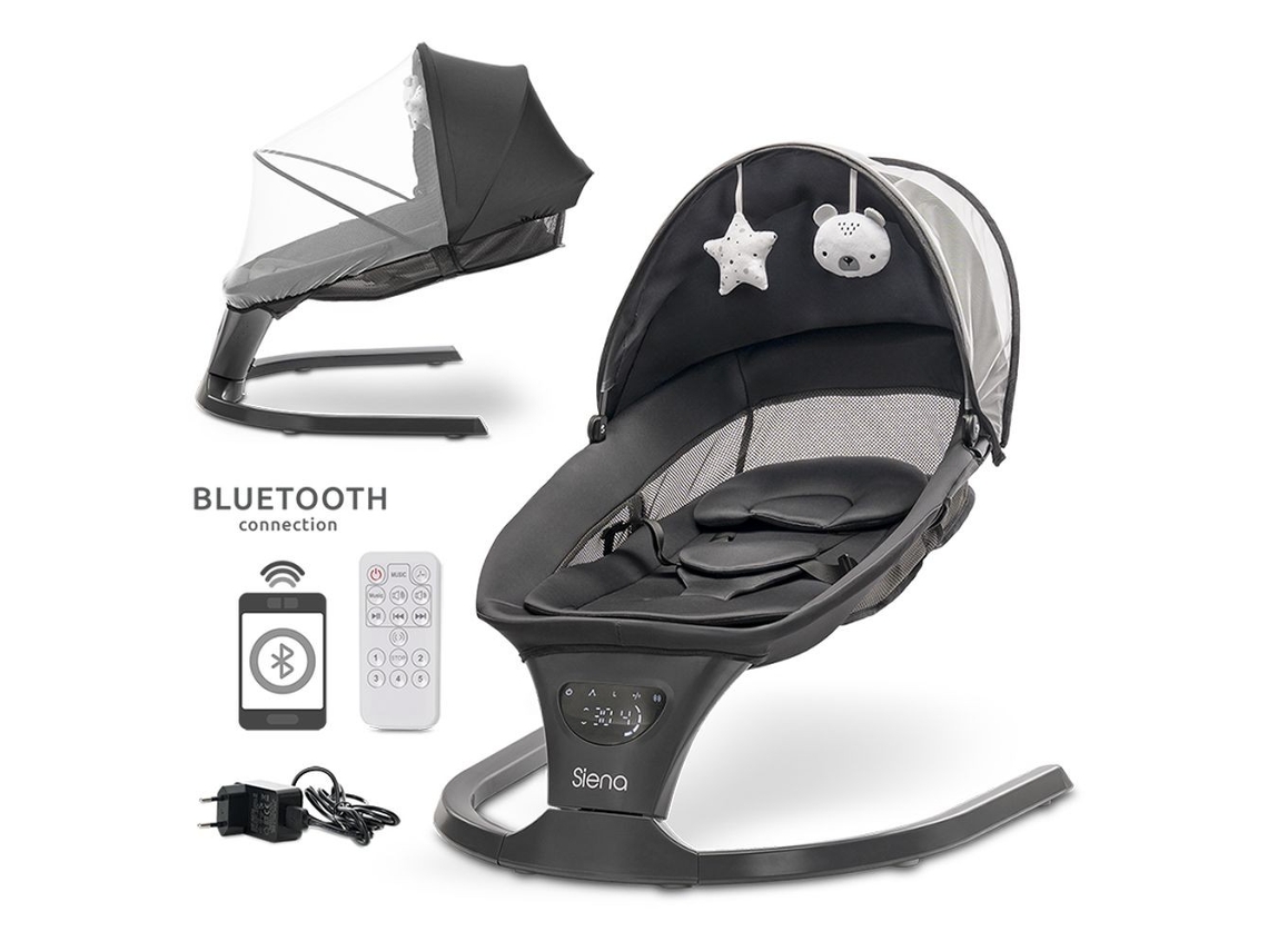 Balanço E Cadeira De Balanço Elétrica Para Bebês Lorelli Siena Graphite