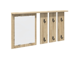 Conjunto 1 Suporte Para Casacos Vidaxl Bege Derivados De Madeira (85 X 10 X 45 Cm)