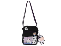 Bolsa De Lona Com Estampa De Vaca Harajuku Para Mulheres, Bolsa Transversal De Ombro Transparente