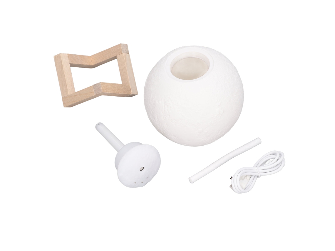 Umidificador 3 em 1 em madeira com luz noturna, difusor de aromas, silencioso, USB LAXISCREED