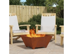 Vidaxl Fire Pit Castanho 60 X 60 X 30 Cm Aço Corten