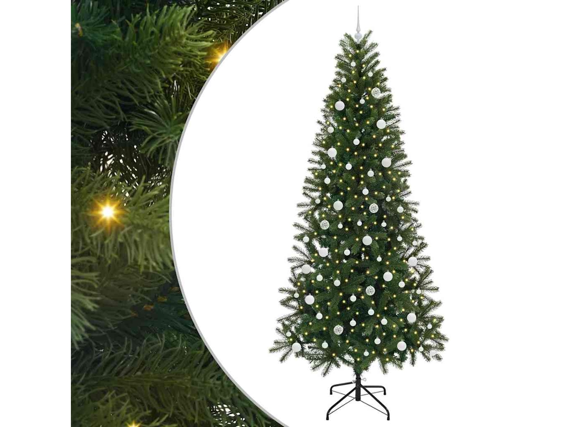 Conjunto 1 Árvore Artificial Vidaxl Verde Plástico (240 Cm)