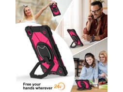 Capa Para Tablet Lurelia, Compatível Com Lenovo Tab One 8.7"/k9 Tb305fu 2025rosa Negra Vermelha, Rosa, Silicone, Função Sono, Suporte Para Caneta