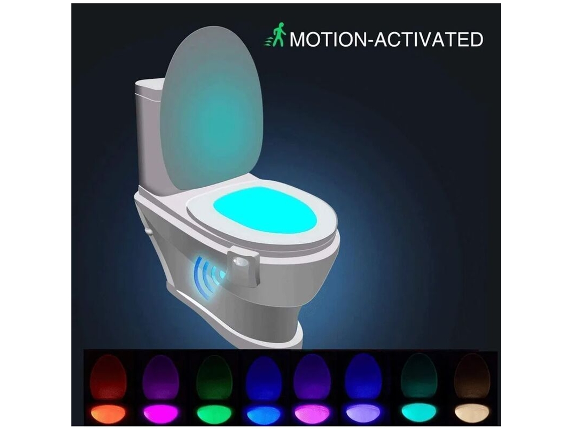 Luz Led para Vaso Sanitário, Luz Noturna para Vaso Sanitário com Sensor de Movimento, Funciona a Bateria BRILVIBERA