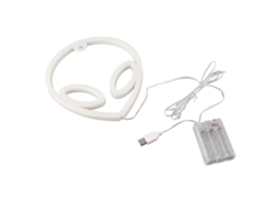 Letreiro Neón Alienígena Led Pvc Rosa e Branco Impermeável Usb para Decoração de Parede