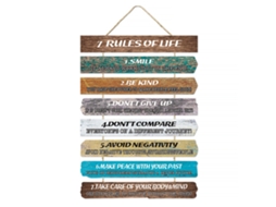 Placa de Madeira Life Seven Laws LAXISCREED