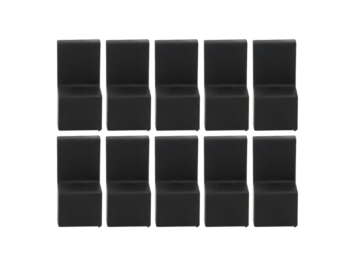 Primerox 10 Pcs Protetor de Canto H Silicone 2,5x2,5x4,7cm Seguro Flexible para Bebê Preto