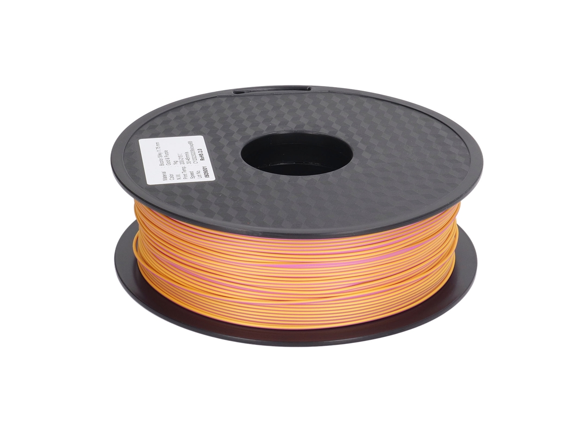 Filamento Pla 1.75mm Dual Cor Gold Purple Para Impressora 3d Consumível 30-45mm/s