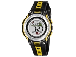 Reloj Deportivo Impermeable Con Luz Trasera Para Niños De Pulsera Suave Amarillo