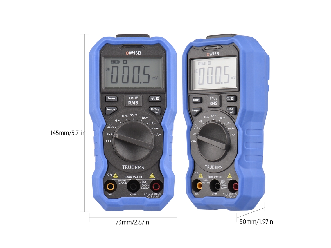 Owon Ow16b Multímetro Digital Bt 5999 Contagens True Rms Auto ranging com Backlight e Teste Ncv