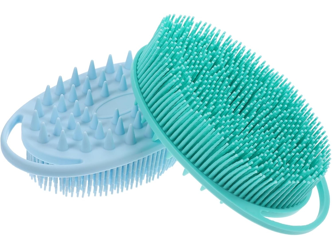 Escovas De Silicone Para O Corpo Soimiss, Acessório Higiênico Versátil, Conjunto Com 2 Unidades Para Banho, Esfoliação E