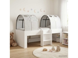 Vidaxl Cama Com Túnel 3 Unid. Branco Derivados De Madeira