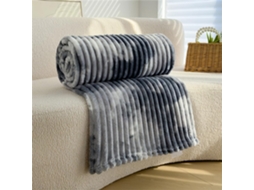 Manta de Flanela Fansu com Estampa Tie dye Felpuda Listrada para Cama Ou Sofá Fofa Quente Macia e Grossa Todas