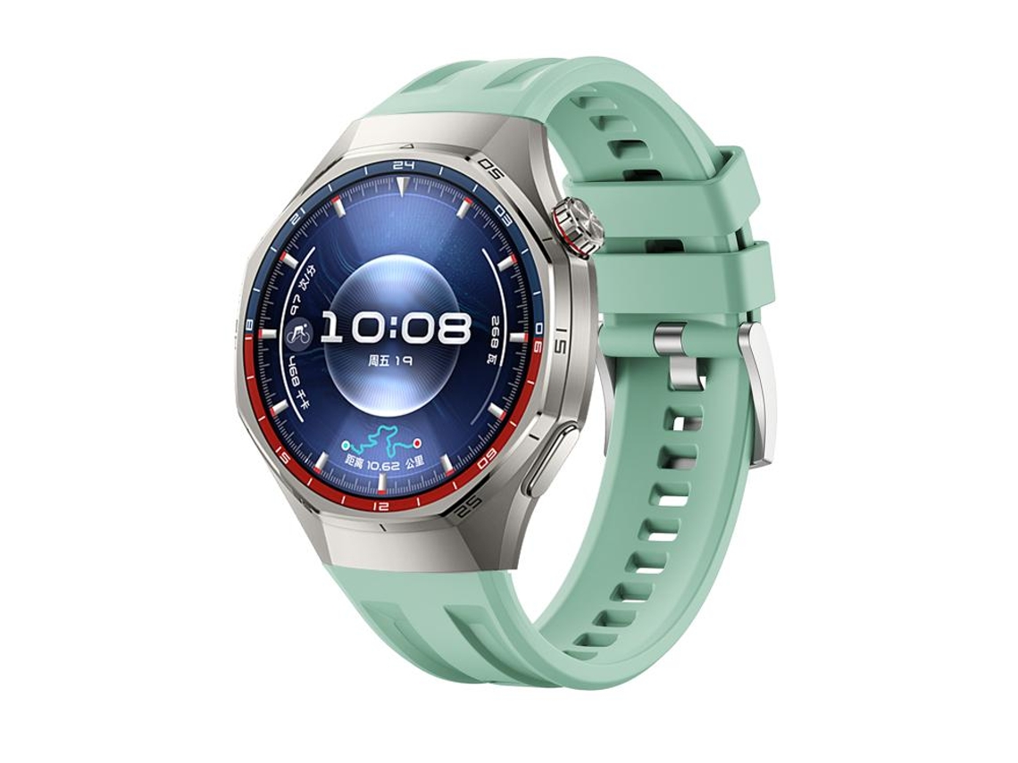 Bracelete para Huawei Watch Gt 6 Pro Silicone Cor Sólida Conexão Dupla Ranhura Botão de Pressão Azul Lago XIAOMOYU