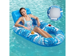 Boias Infláveis ​​grandes Para Piscina, Pacote Com 2 Unidades, 140 X 91 Cm. Bote Inflável Gigante Para Piscina Com Porta-copos E Celular, Encosto E Ap