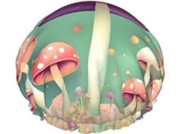 Touca De Banho Feminina Dream Mushroom, Impermeável, Reutilizável, Com Cordão Elástico Lavável, Adequada Para Cabelos