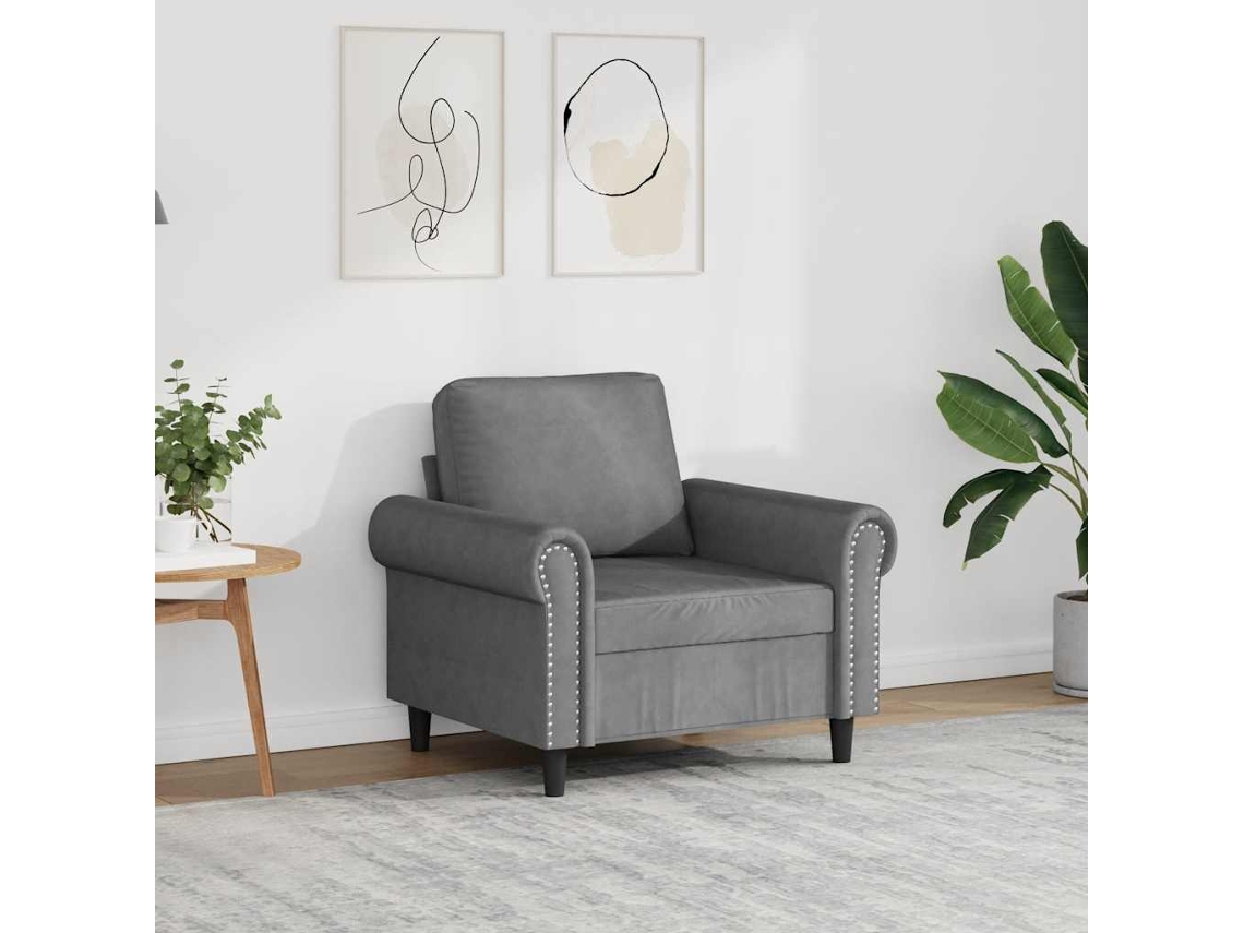 Vidaxl Poltrona 60 Cm Veludo Verde-escuro