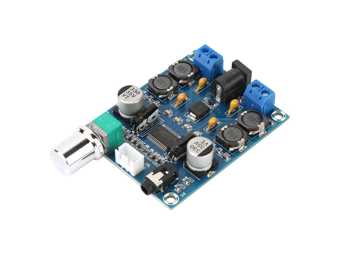 Laxiscreed Amplificador De Áudio De Canal Duplo Para Alta Potência, Dc 12-28v, 45w
