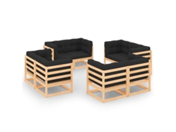 Garden Lounge Set, Garden Lounge Sets Vidaxl Antracite Madeira De Pinho (n/a)