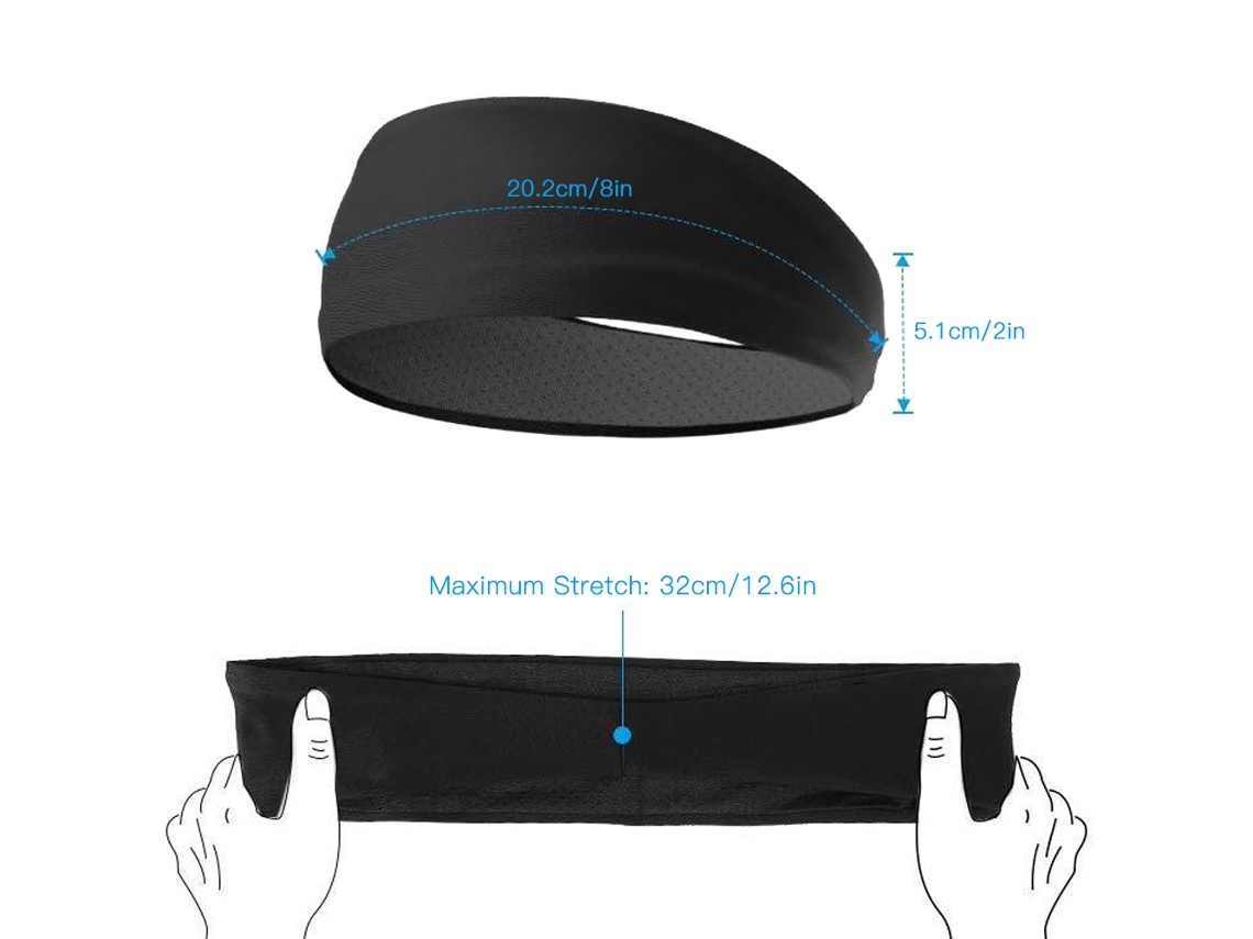 Fita de Cabeça Esportiva Anti Derrapante com Design UV para Homens e Mulheres | S/MARCA
