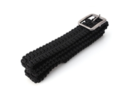 Cinto Paracord 550 de Aço com Fivela Preto