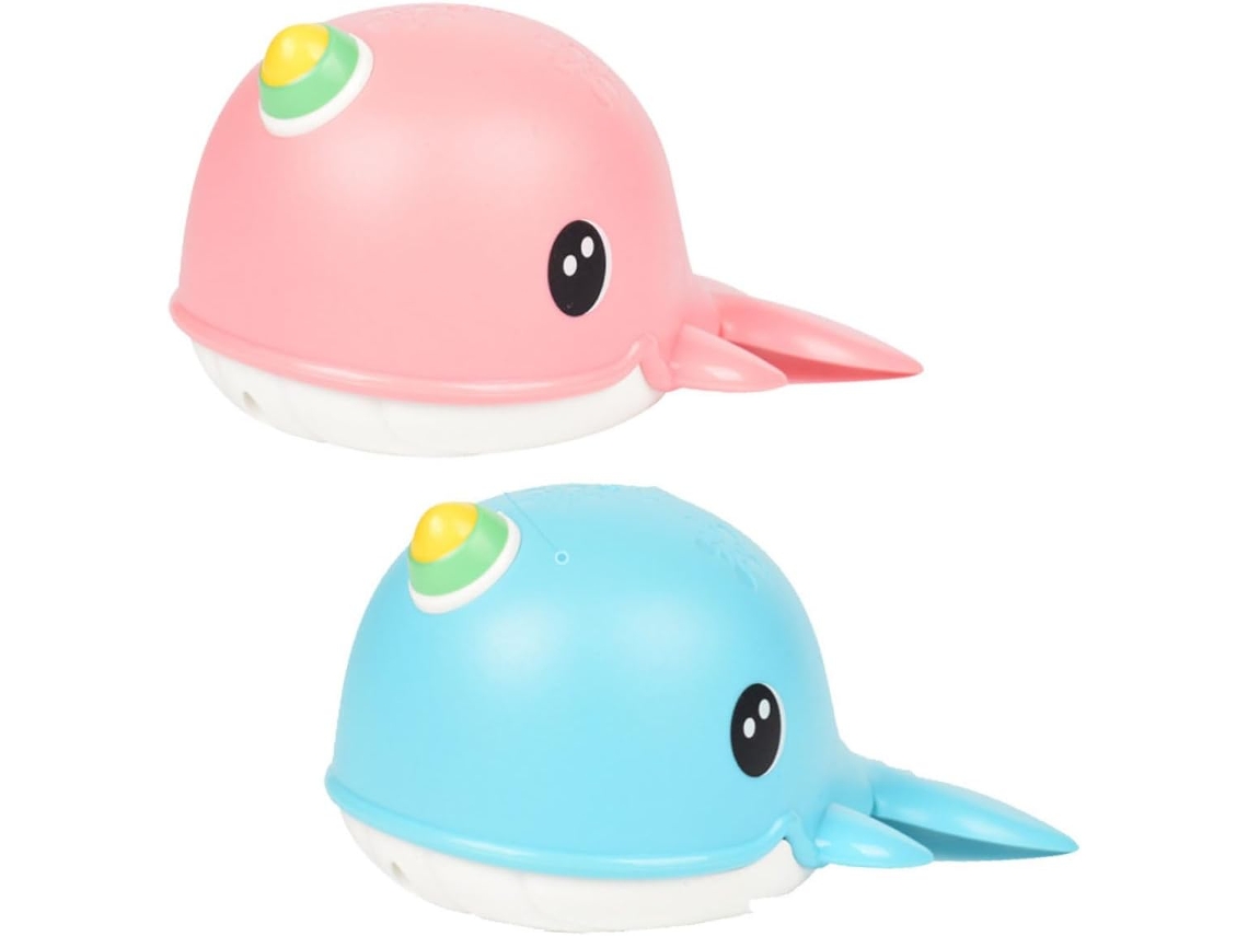 Conjunto de 2 Baleias de Corda para Banho, Brinquedos Educativos para Meninos e Meninas, Rosa e Azul CHABERLU