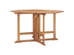 Vidaxl Mesa De Jantar Para Jardim Dobrável 110x110x75 Cm Teca Maciça