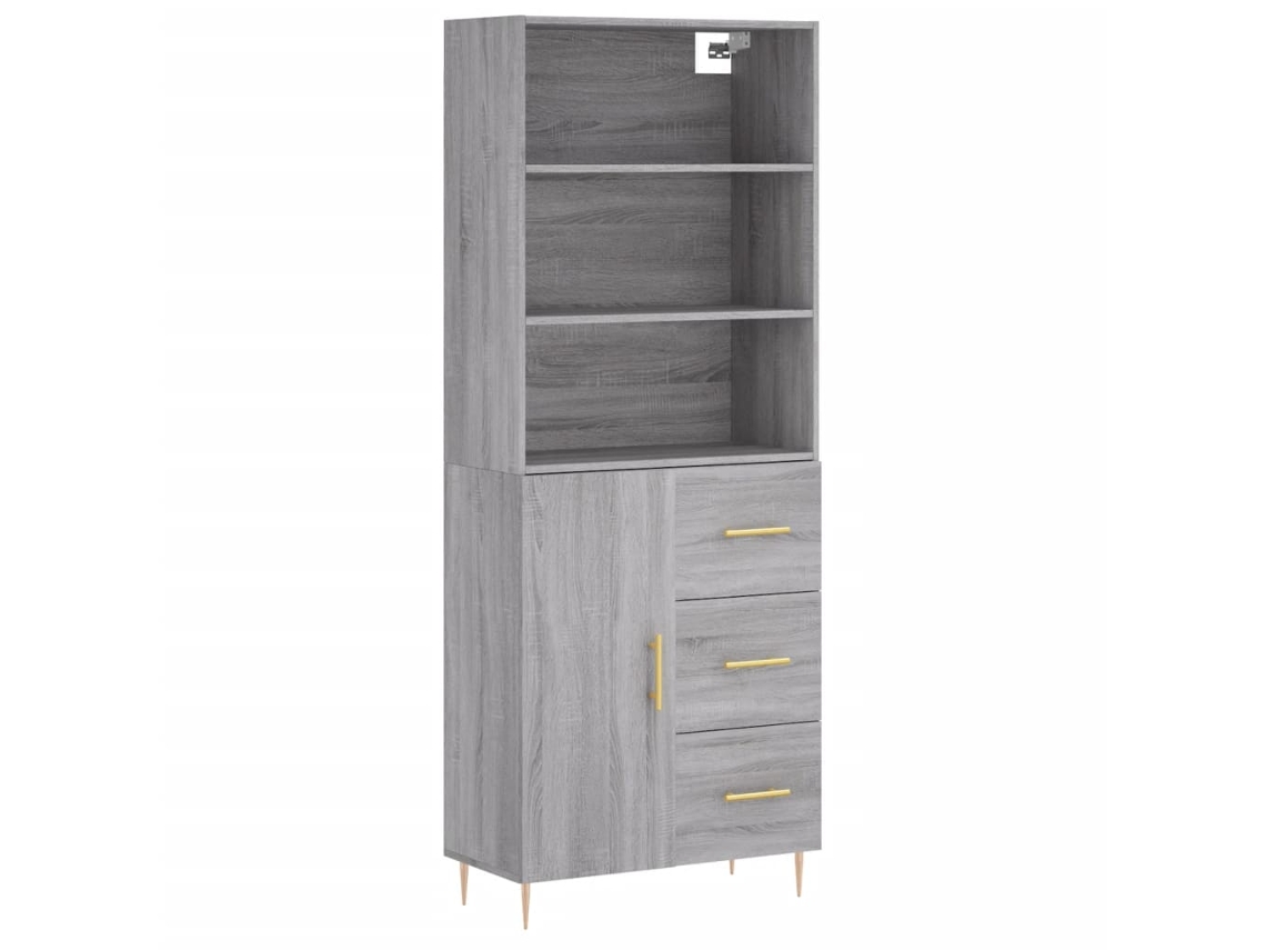 Guarda-roupa alto em madeira Sonoma Cinza, exclusivo da Maison (69,5 x 34 x 180 cm)
