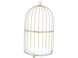 Suporte Para Bolo Em Formato De Gaiola De Pássaro Dourada, Suporte Decorativo Para Cupcakes E