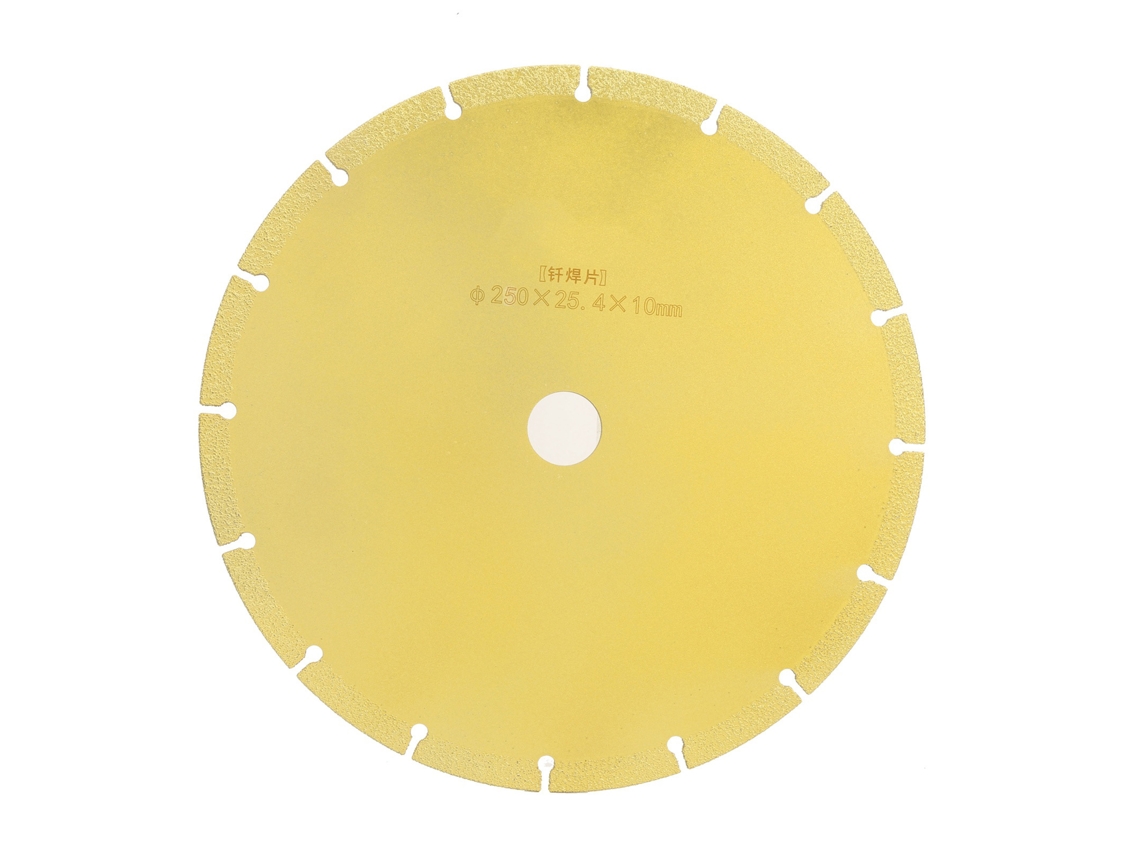 Hoja De Sierra Circular Diamante Soldadura Hoja De Esmeril Rueda Segmentada 250x25.4x10mm