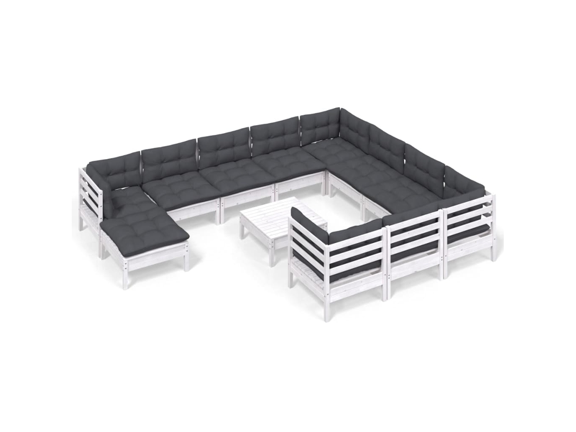 Garden Lounge Set, Garden Lounge Sets Vidaxl Branco Madeira De Pinho (n/a)