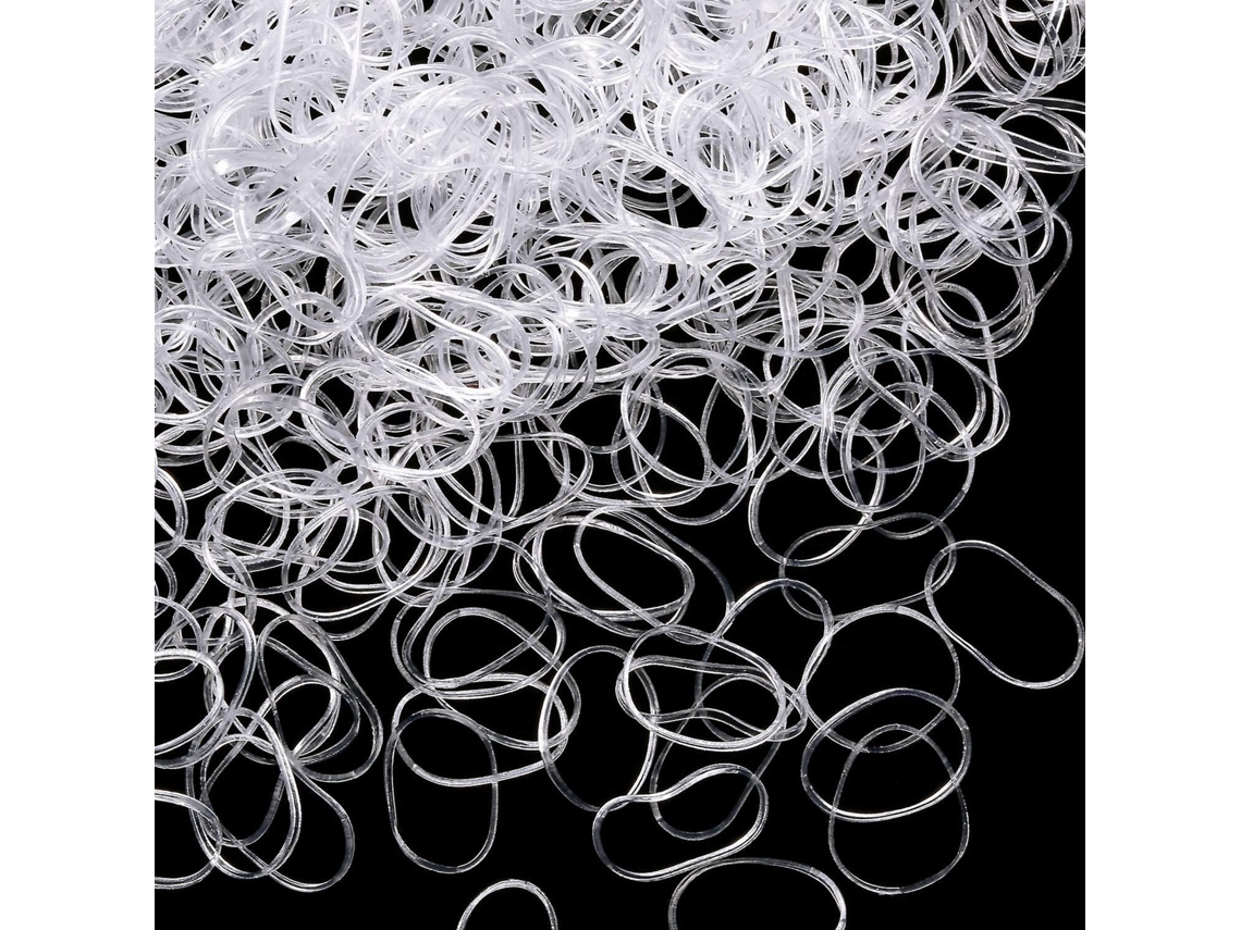 2000 Elásticos Miniatura De Borracha Macia - Transparentes