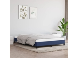 Vidaxl Estrutura De Cama Sem Colchão 140x190 Cm Tecido Azul