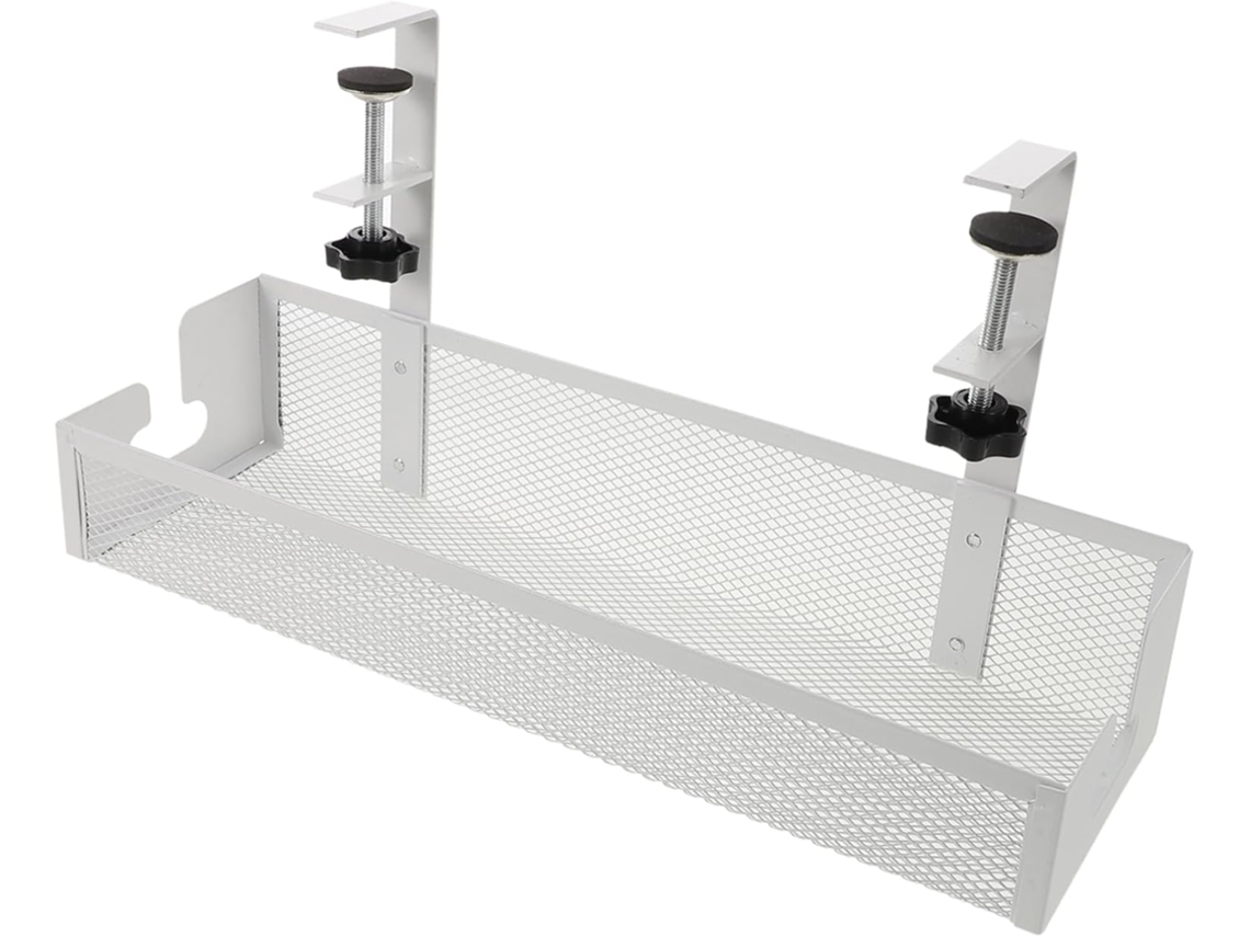 Prateleira De Armazenamento Para Debaixo Da Mesa, Gerenciamento De Cabos, Organizador De Metal