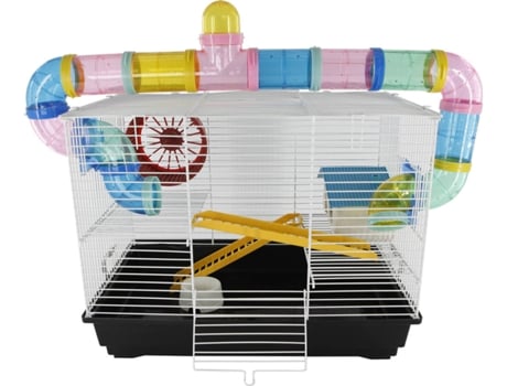 PawHut Gaiola para Hamster 62x29x52cm Casa para Roedores Animal Pequeno Acessórios Incluídos