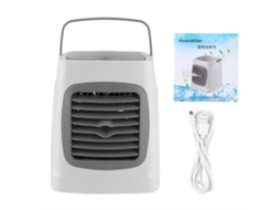 Ventilador Usb Portátil com Umidificador e Led Cinza