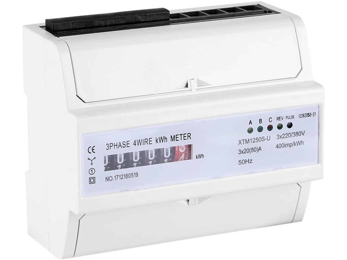 Medidor De Energia Multifuncional Xtm1250s-u Digital Trifásico 4 Fios Kwh Para Trilho Din 20(80)a