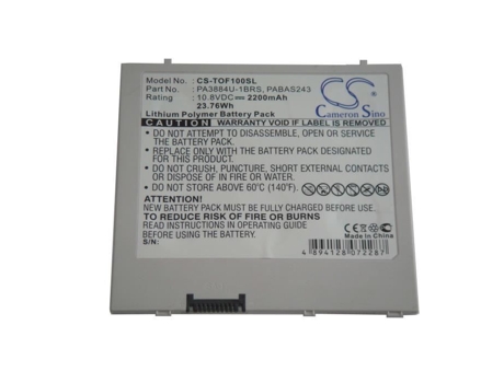 Bateria de polímero de lítio de 2200mAh para Toshiba 10 Thrive, Follo 100, At100, At105, Wt310etc. Bateria Pabas243 substituída, Pa... Vhbw (10,8 V)