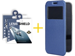 Capa + 2 Películas de Câmara para Samsung Galaxy S21 Plus 5G SKYHE Azul