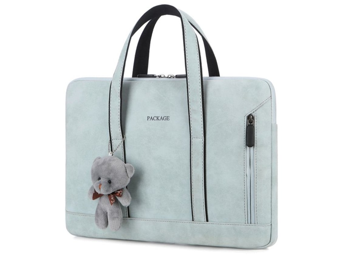 Capa para laptop com zíper lateral, pasta de viagem para laptops de 13, 14 e 15,6 polegadas, azul claro, Aquaforge 16 polegadas