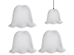 Conjunto De 3 Cúpulas De Vidro Fosco E27, Capas Transparentes E Leves Para Luminárias Pendentes, Adequadas Para Sala De Estar E