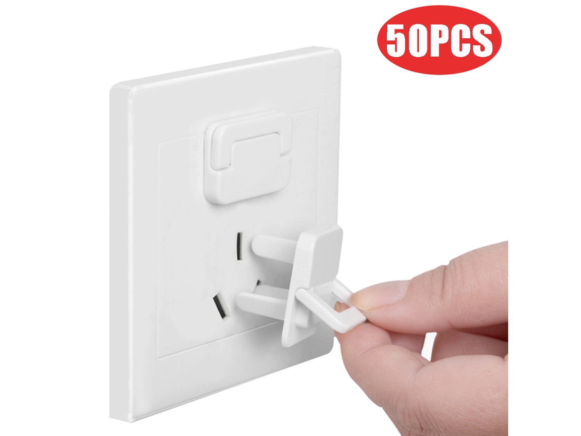 Primerox 50 Capinhas para Tomadas Protetoras Anti Choque Elétrico Segurança Casa Abs 2/3 Furos